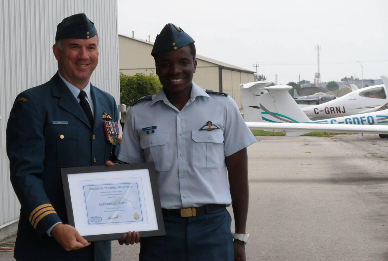 PPL Scholarship with Air Cadets. Recognized as Top Overall in Canada (2014)